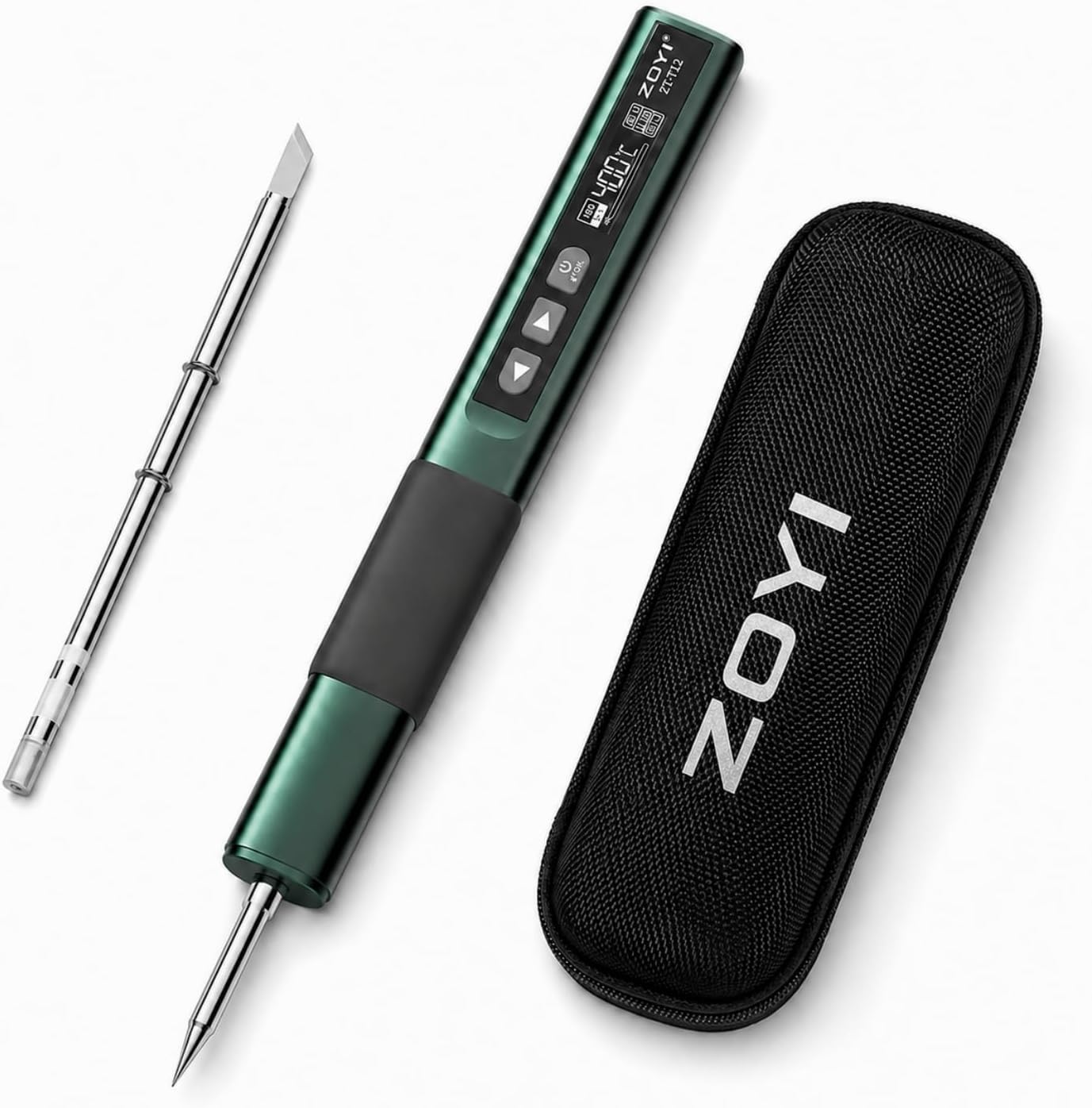 ZOYI 100W Soldering Iron with Kits Fits all adapters, 100°C-450°C Temperature Calibration, Fast Heating and Cooling, Auto Sleep for DIY, Home Appliance Repair and Precision Electronic Soldering