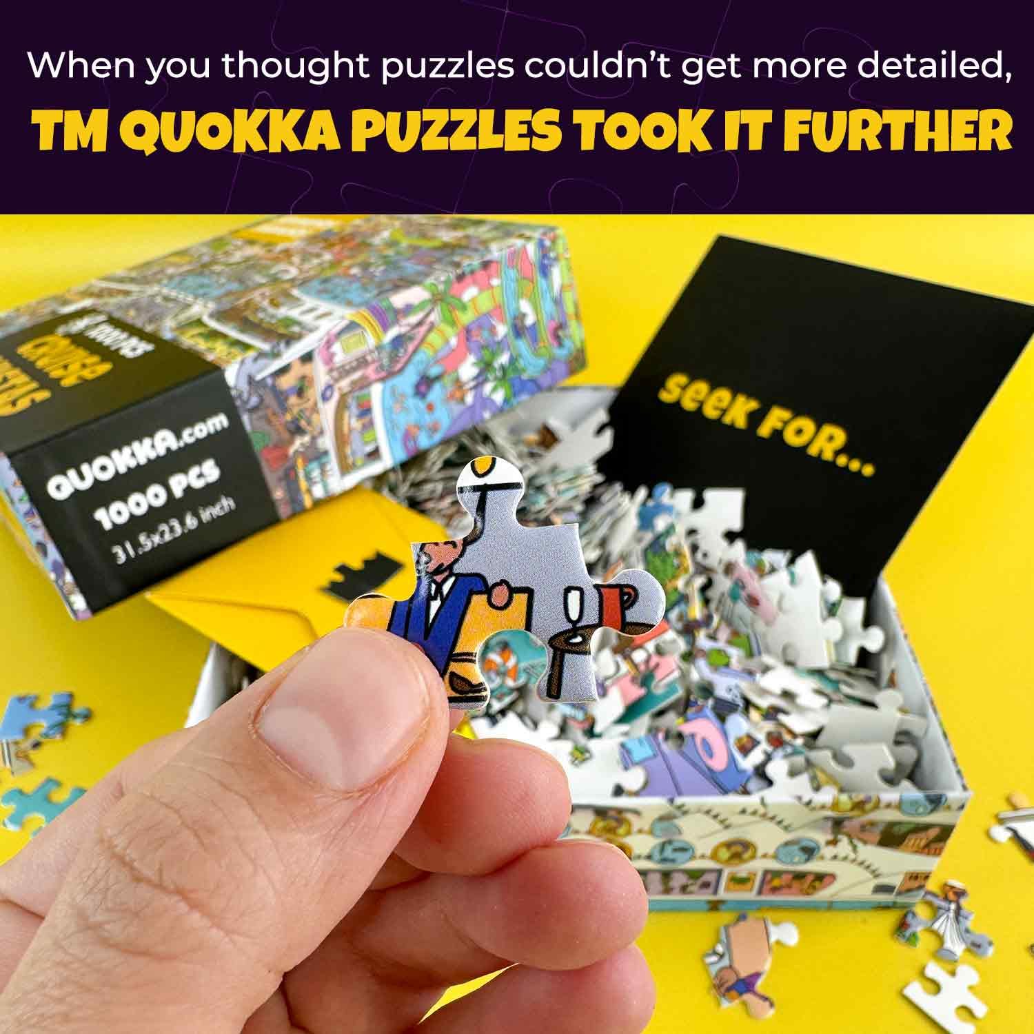 QUOKKA 1000 Piece Jigsaw Puzzle for Adults Cruise Vistas, Premium Box Packaging with Extra Fun Challenges - Image 2
