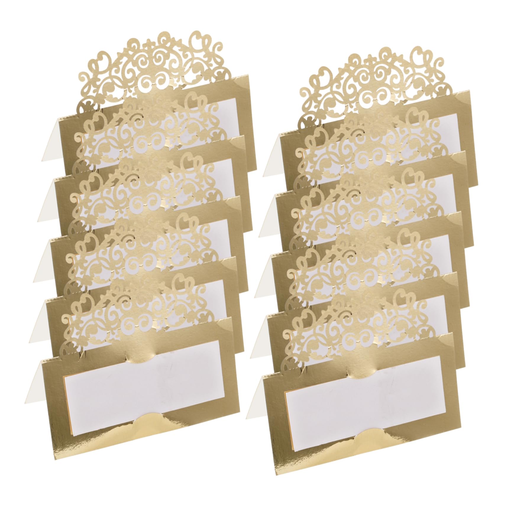 Happyyami 100stücke Elegante Blanko Tischkarten Für Hochzeiten Und Feiern Goldene -cut Platzkarten Zur Tischdekoration Und Namensbeschriftung Für Romantische Anlässe