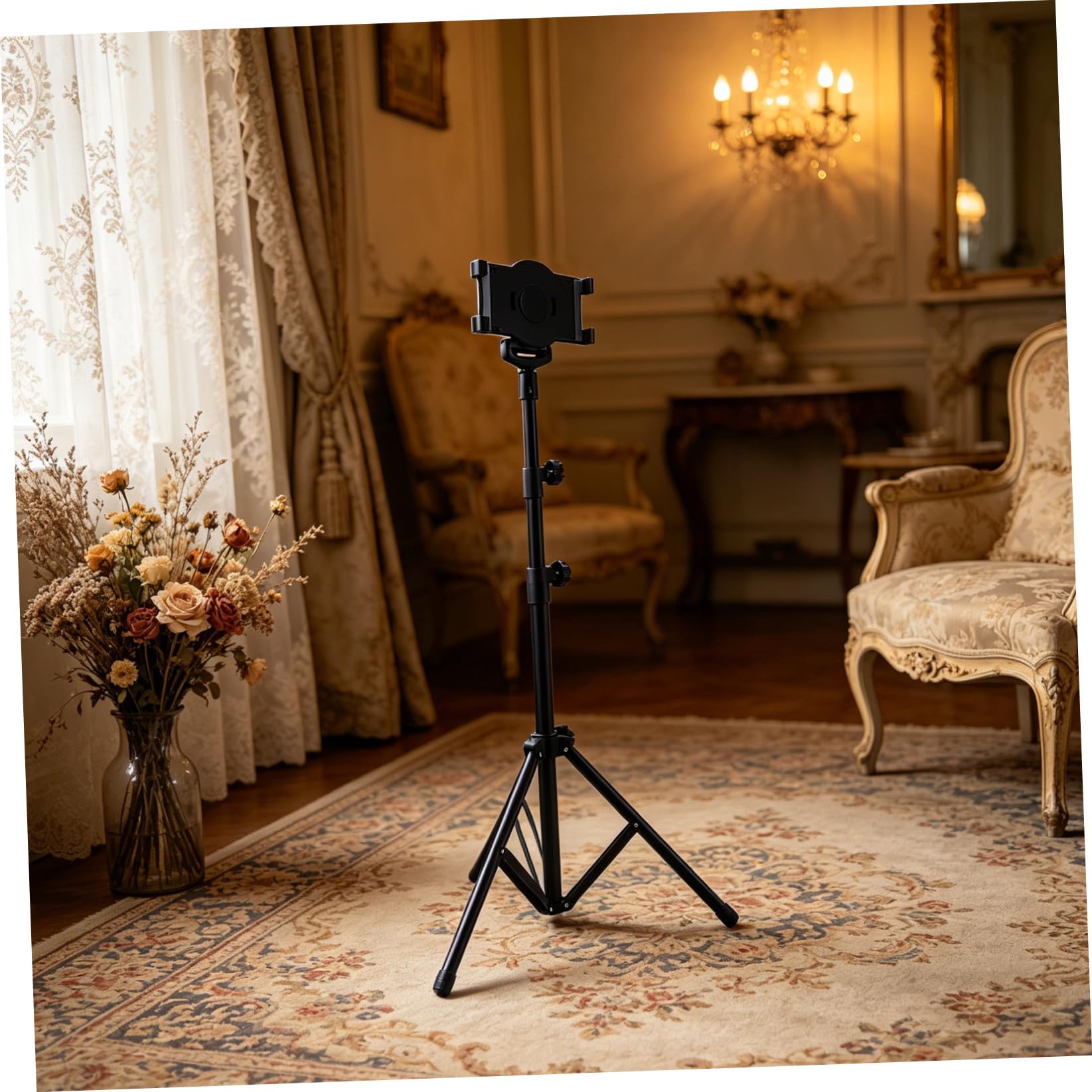 Homoyoyo Support de Tablette pour Réglable Trépied et Alliage D'aluminium à 7 Angle Rotatif Coussinet Antidérapant 10 Pouces pour Tablettes