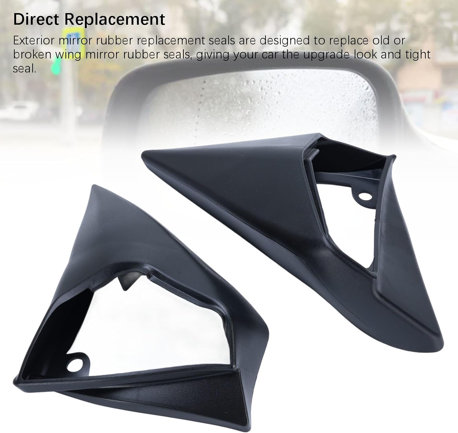 Car Wing Mirror Rubber Gasket Seals Long Lasting Material for W124 W201 E320-1 Pair Suitable for 1984-1996