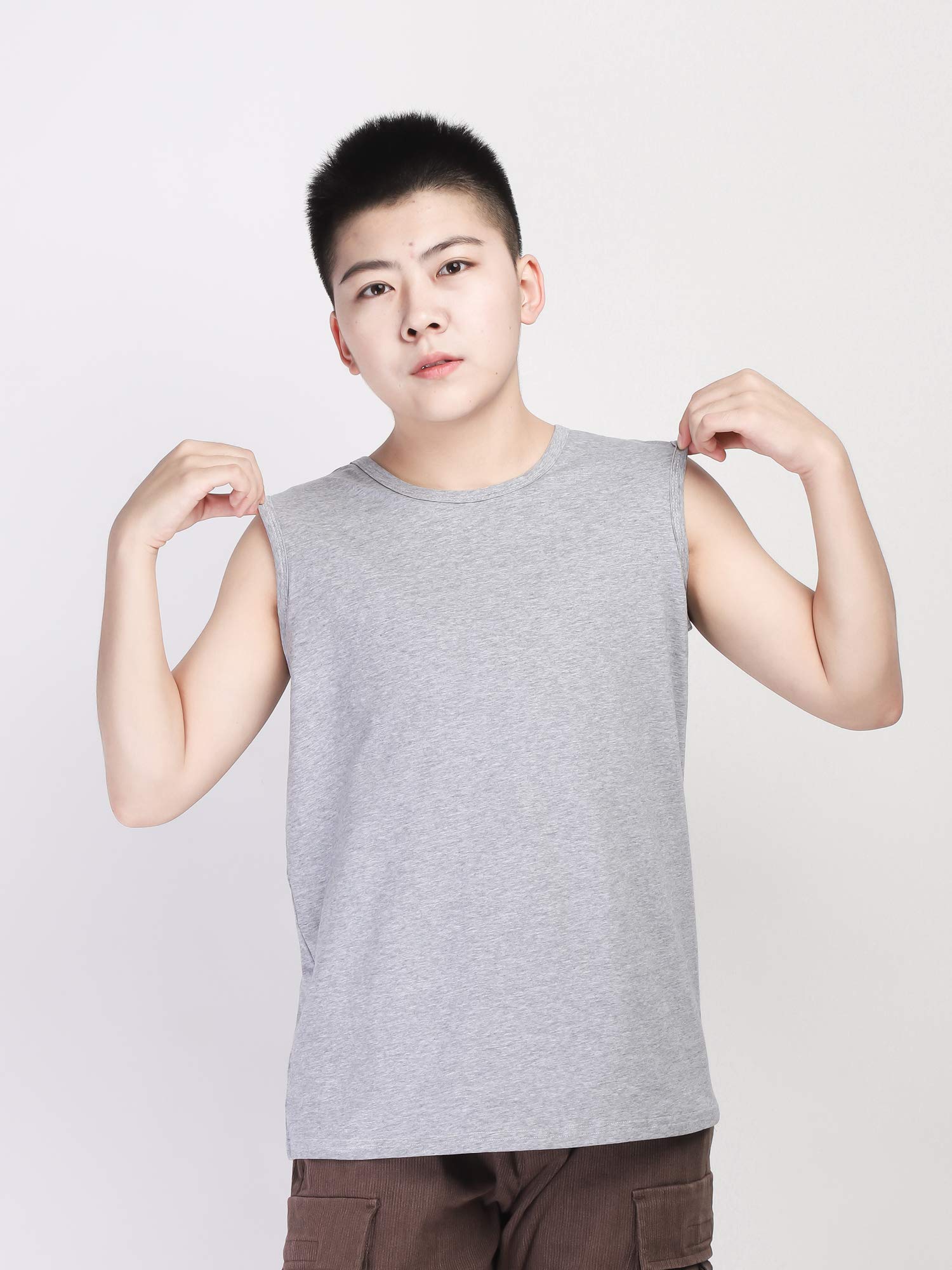 BaronHong Large épaule Coton survêtement Binder débardeur débardeur pour Tomboy Trans Lesbienne