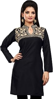 Short Kurti Indian Tunic Top Women's Embroidered India Apparel
