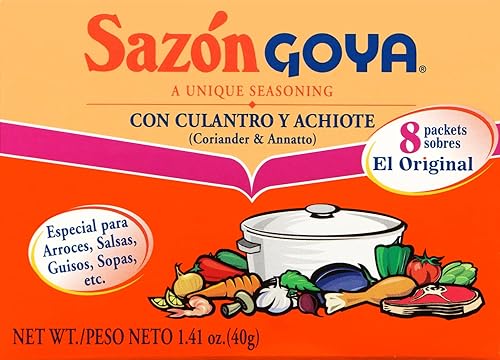 Vista 4 de Goya Foods Sazón Condimento con cilantro y Annatto, 1.41 onzas (paquete de 36)