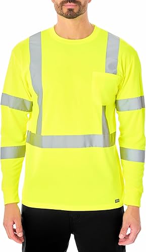 Smith's Workwear Long Sleeve High-Visibility Reflective Safety Tee