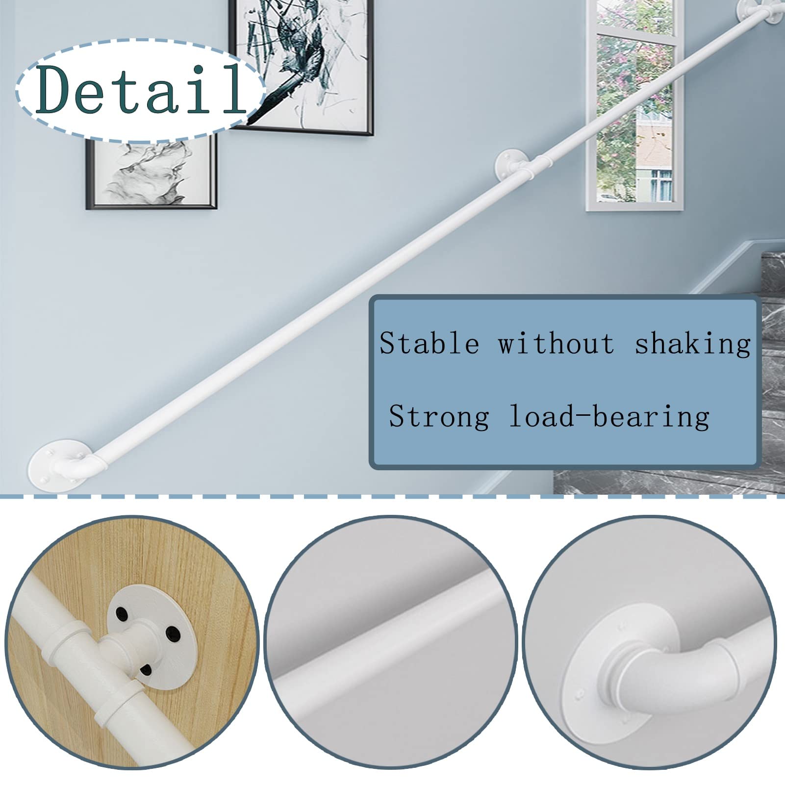 Wandmontiertes LED-Licht für Treppen, Clete-Set für Innen- und Außenbereich, Flure, Lofts & Stufen, 250 cm, hellweiße Beleuchtung