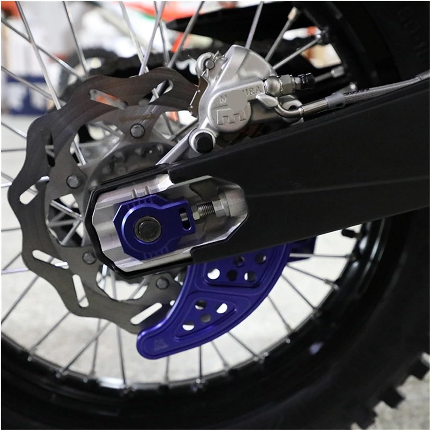 Compatible With KTM EXC EXCF XC XCF SX SXF Six Days TPI 2004-2024 Husqvarna TC FC TE FE Motorcycle CNC Rear Brake Disc Guard Protector(Blue)