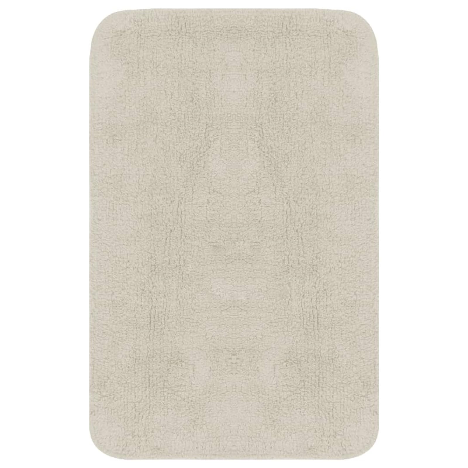 Gecheer Set di 3 tappetini da bagno, set di tappeti da bagno, tappetino da bagno con telaio e tappetino per WC in cotone, antistatico, facile da pulire