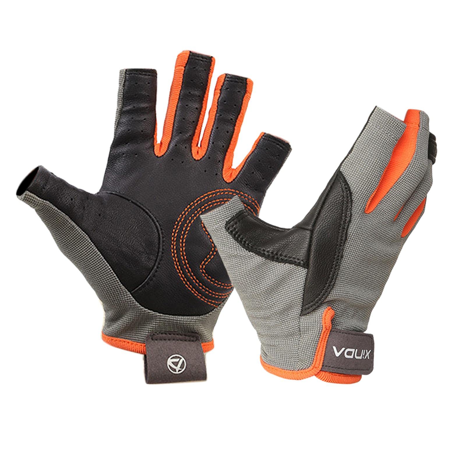 Guanti resistenti al calore/ignifugo, guanti da giardinaggio, guanti da lavoro, 2 guanti da bici senza dita, mezze dita, traspiranti, corti, for sport all'aria aperta, uomo, donna, arrampicata, pagaia