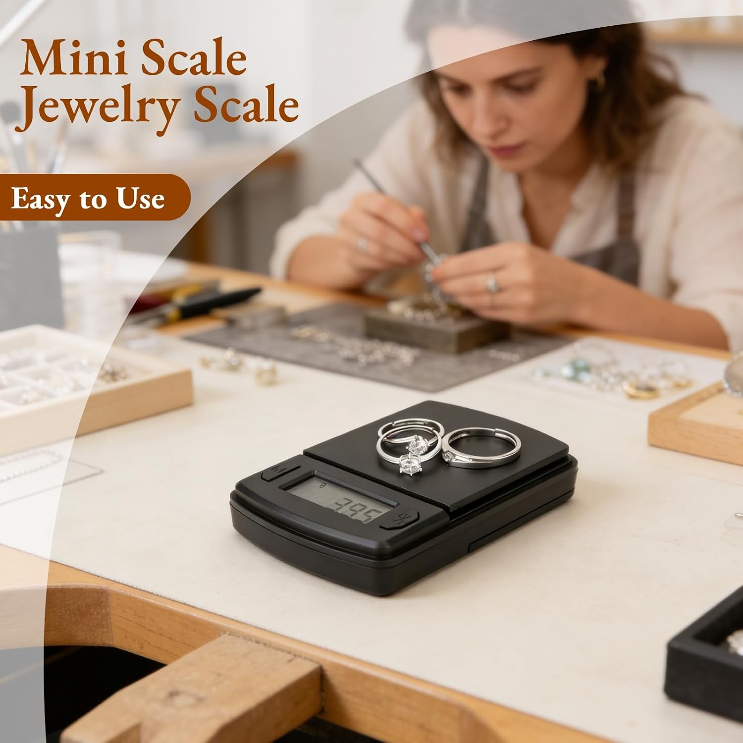 Mini Scale Jewelry Scale, Coffee Scale Gram Scale Portable Food Scale Travel Pocket Size Digital Food Scale Pocket Scale Food Weight Scale for Kitchen Jewelry Weighting 500g/0.01g