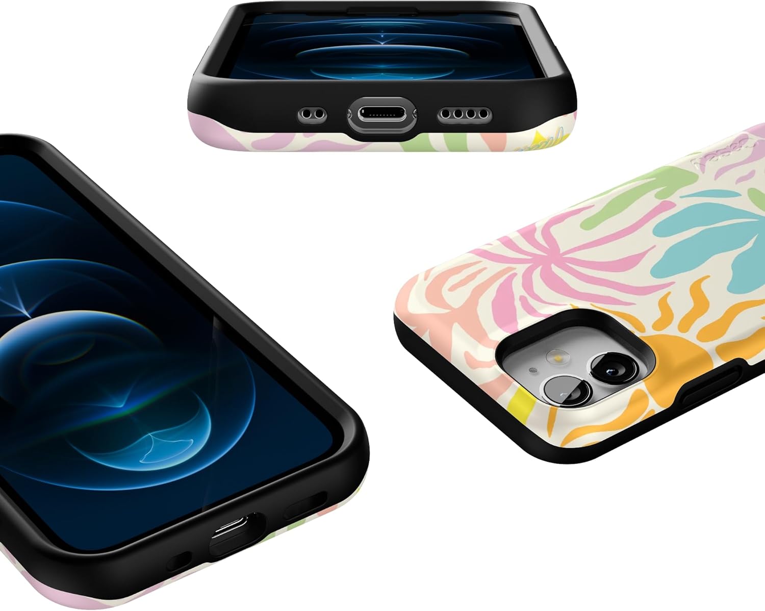 Casely iPhone 12 Mini Case | Pura Vida | Oasis | Bold Protective Design | Compatible with MagSafe