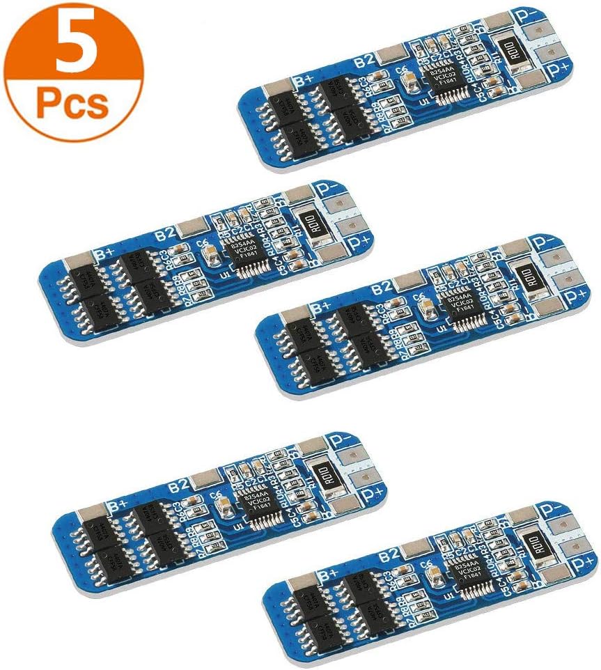 Organizer 12V 10A 18650 BMS Charger Module Lithium Battery Charging Board with Protection 3S BMS Module (5pcs)