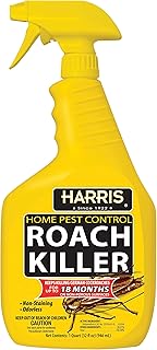 Harris Roach Killer, Liquid Spray with Odorless and Non-Staining 12-Month Extended Residual Kill Formula (32oz)