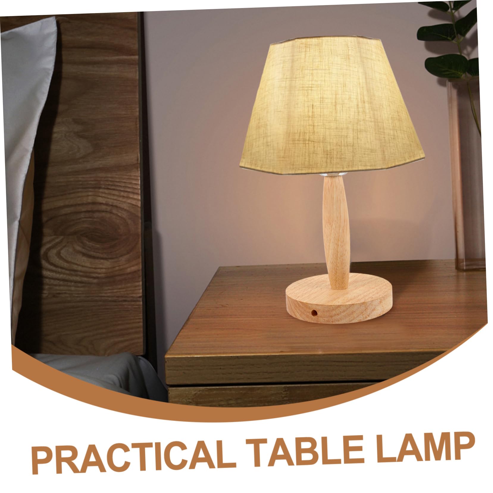 Lampada da Tavolo in Legno e Ferro, Set Fai-da-te con Base e Supporto, per Camera da Letto, Stile Moderno e Semplice