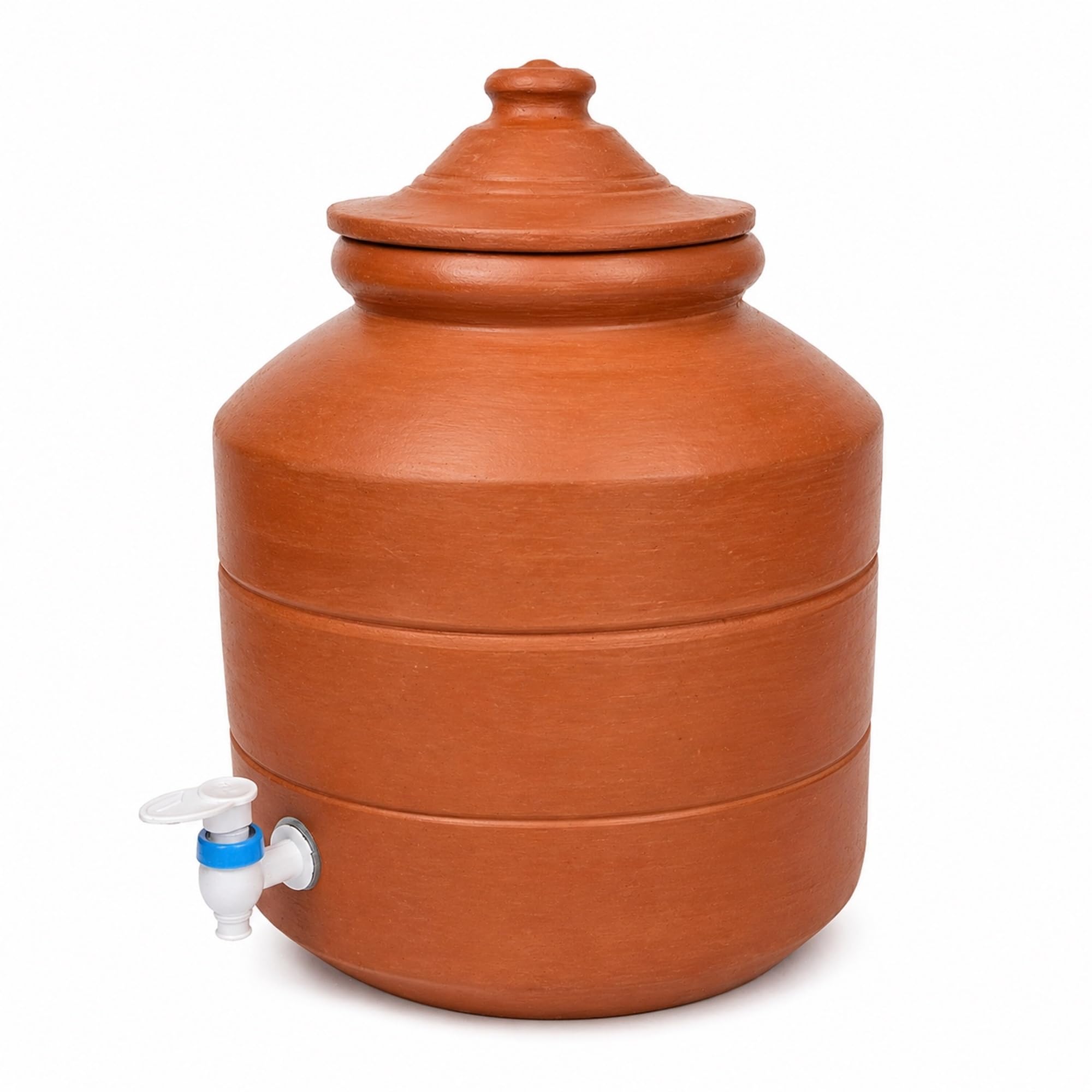 Mud Water Pot with Tap |Natural Clay Matka Water Dispenser| Earthen Pot for Cool Drinking Water|Eco-Friendly Terracotta Storage (10 litres with Lid)-image-45