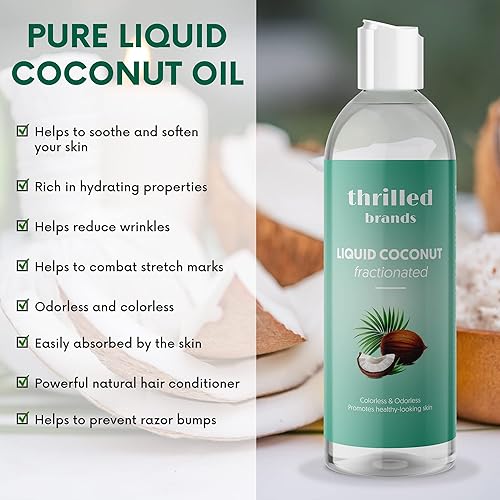 Miniatura 2 de Aceite de coco fraccionado, aceite portador para aceites esenciales, aceite de masaje de coco, aceite de coco para la piel, aceite de coco para la