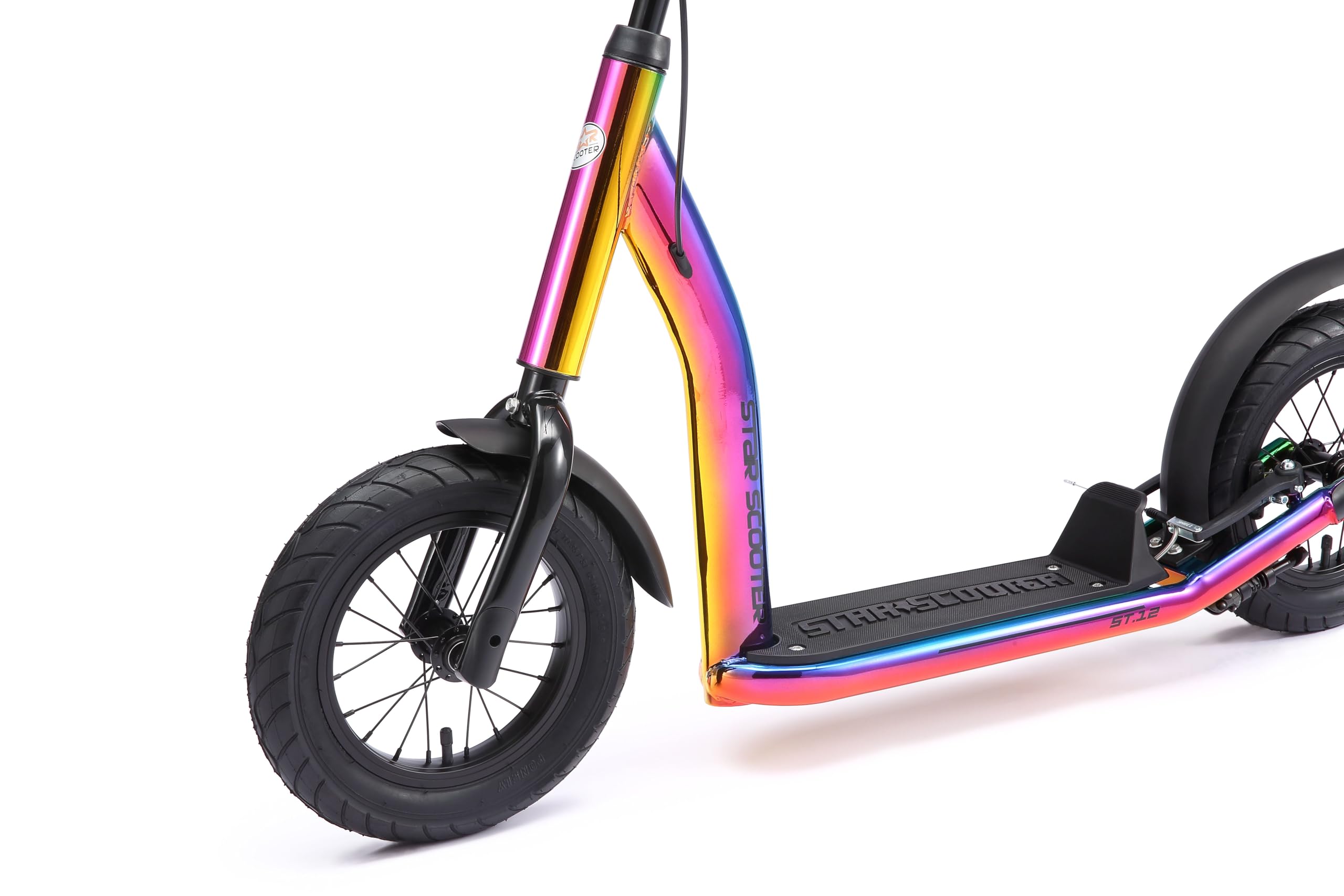 STAR SCOOTER Kinder Tret Roller ab 7 Jahre | City Kick Scooter Luftreifen Höhenverstellbar 12 Zoll New Gen