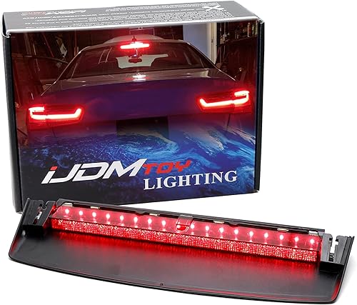 Miniatura 9 de iJDMTOY OEM-Spec - Conjunto de barra de luz de freno para parabrisas trasero de montaje alto con lente roja, compatible con Audi A5 S5 2008-2017