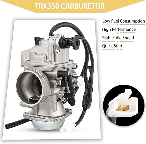 Miniatura 2 de Carburador TRX350 para Honda Rancher 350 TRX350 350ES 350FE 350FMTE 350TM 2000-2006 Carb