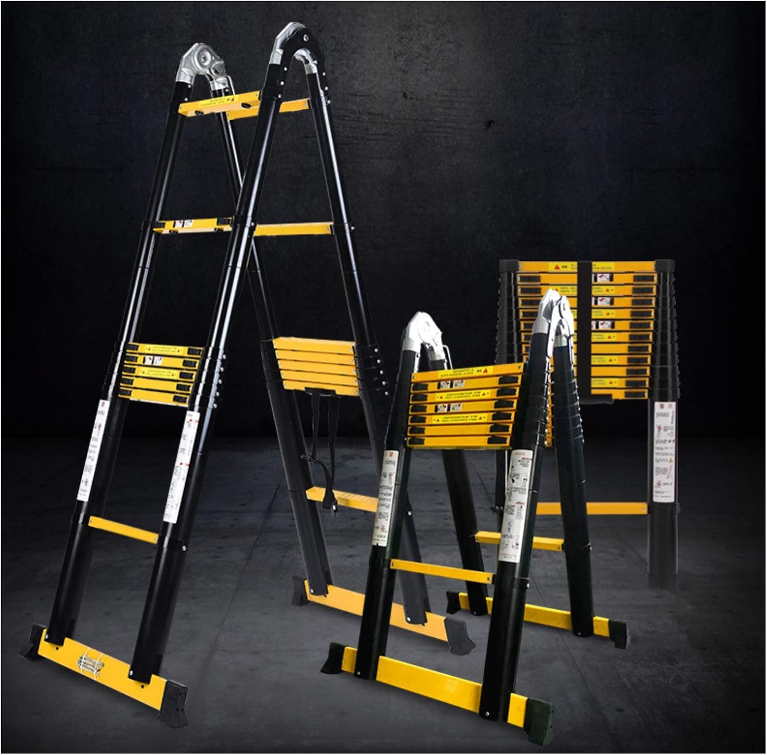 Telescoping Ladder Aluminum Telescopic Extension Multi Purpose Ladders