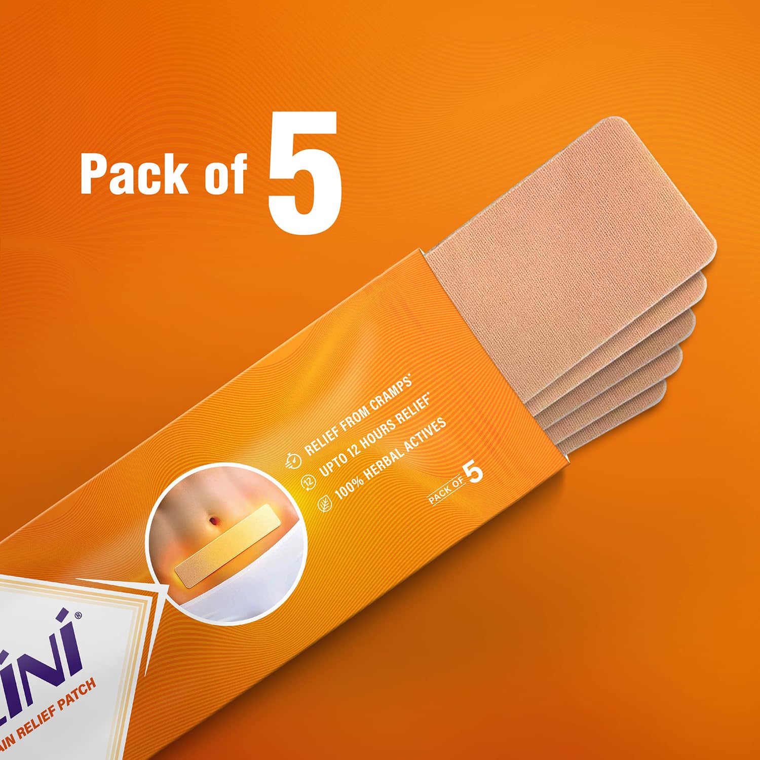 Volini Feminine Pain Relief Patch | Relief from Cramps | Pack of 5 — Amazon image 8