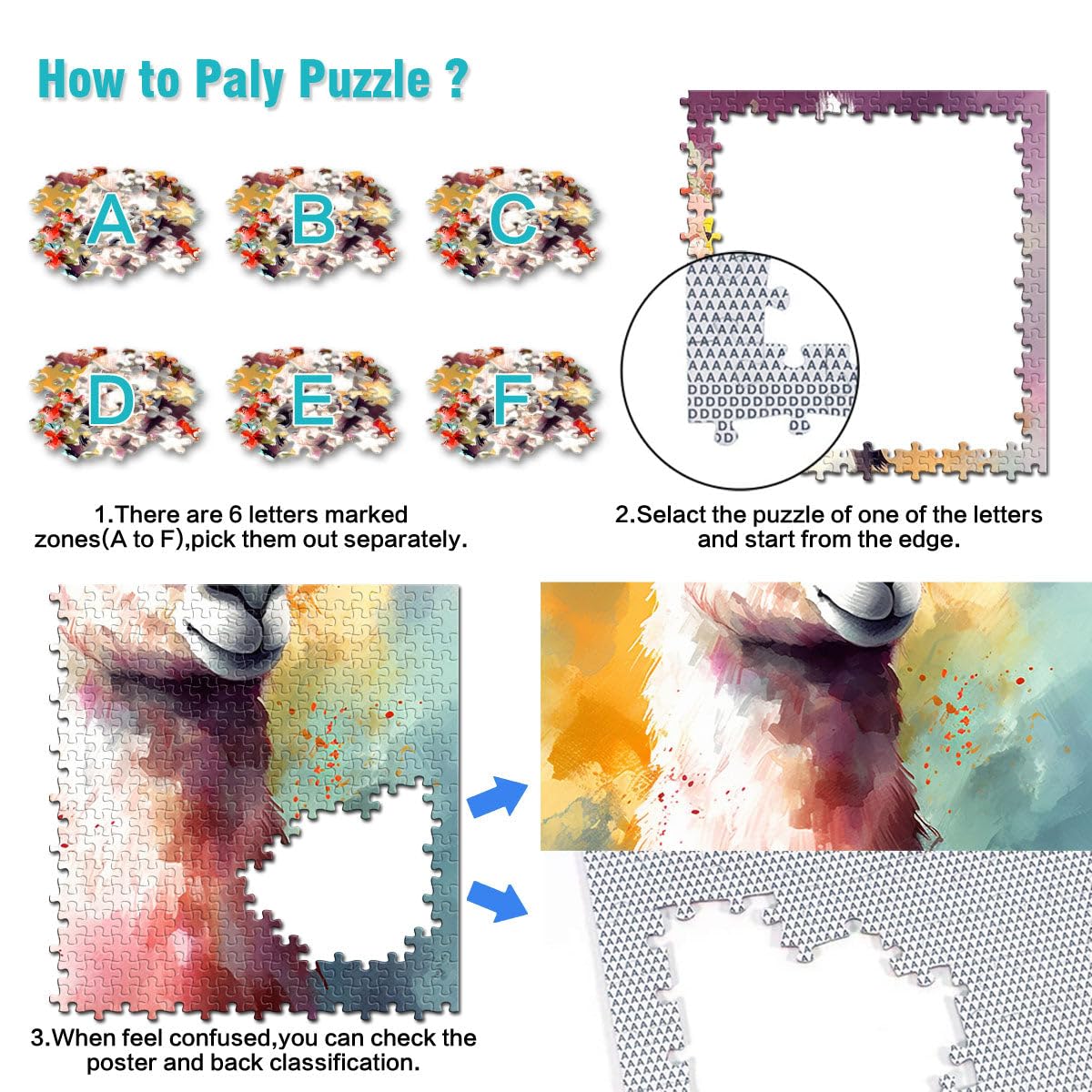 Puzzles pour Adultes de 2000 pièces. Les Jeux éducatifs pour bébés alpagas sont idéaux comme Cadeau pour Toute la Famille. 27,56 Pouces x 39,37 Pouces