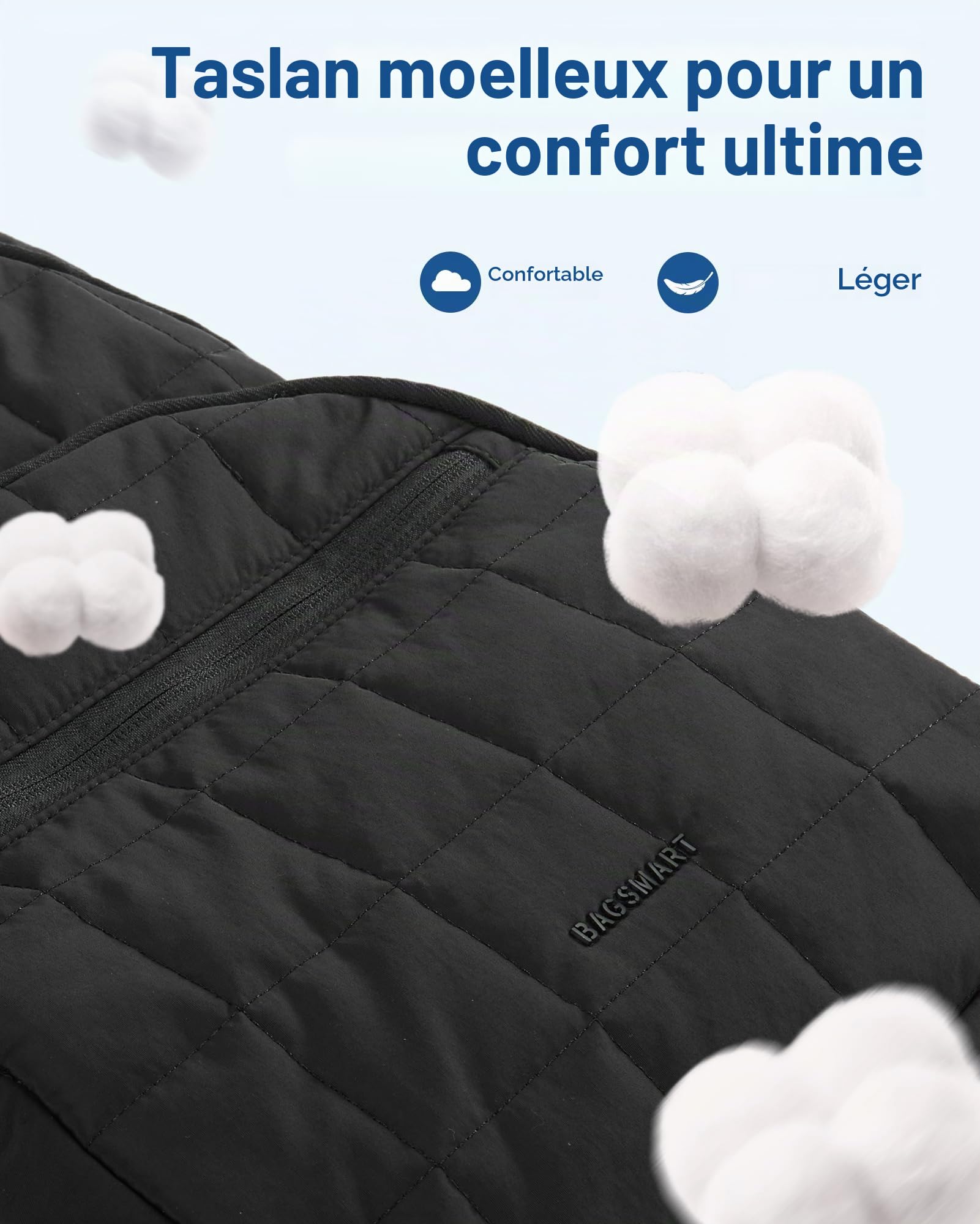 bagsmart Sac a Dos Femme,25L Sac a Dos Ordinateur Imperméable pour 15.6" Ordinateur Portable,pour Avion,Léger Voyage,Universitaire,Noir
