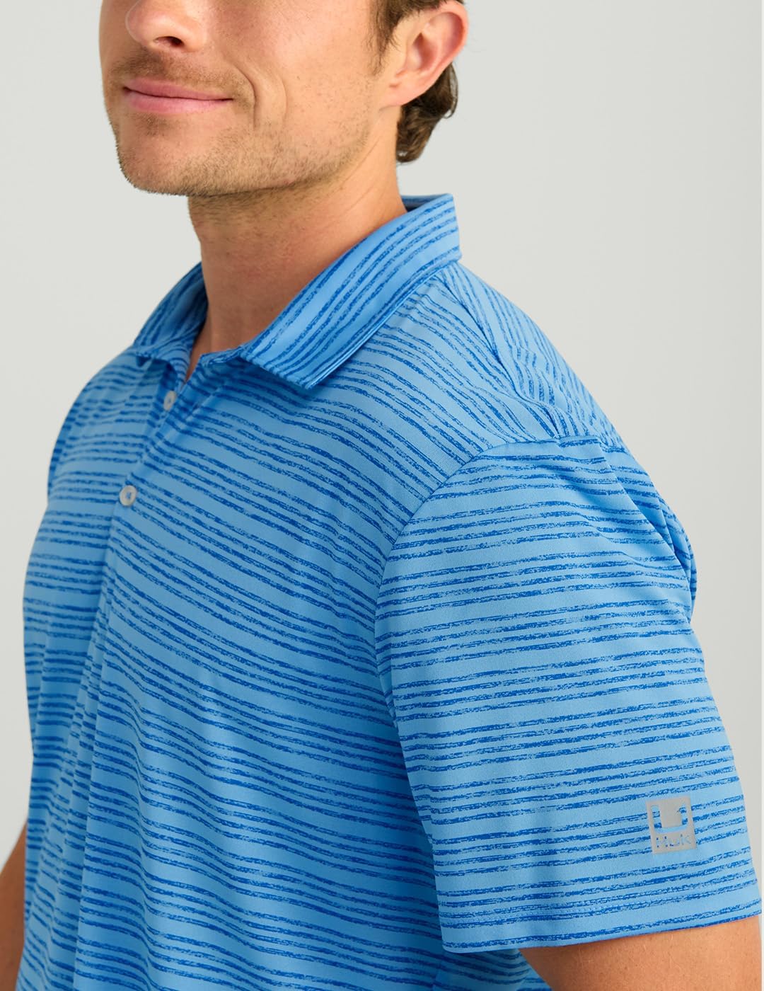 HUK Men's Pursuit Pattern, Performance Short Sleeve Polo Shirt