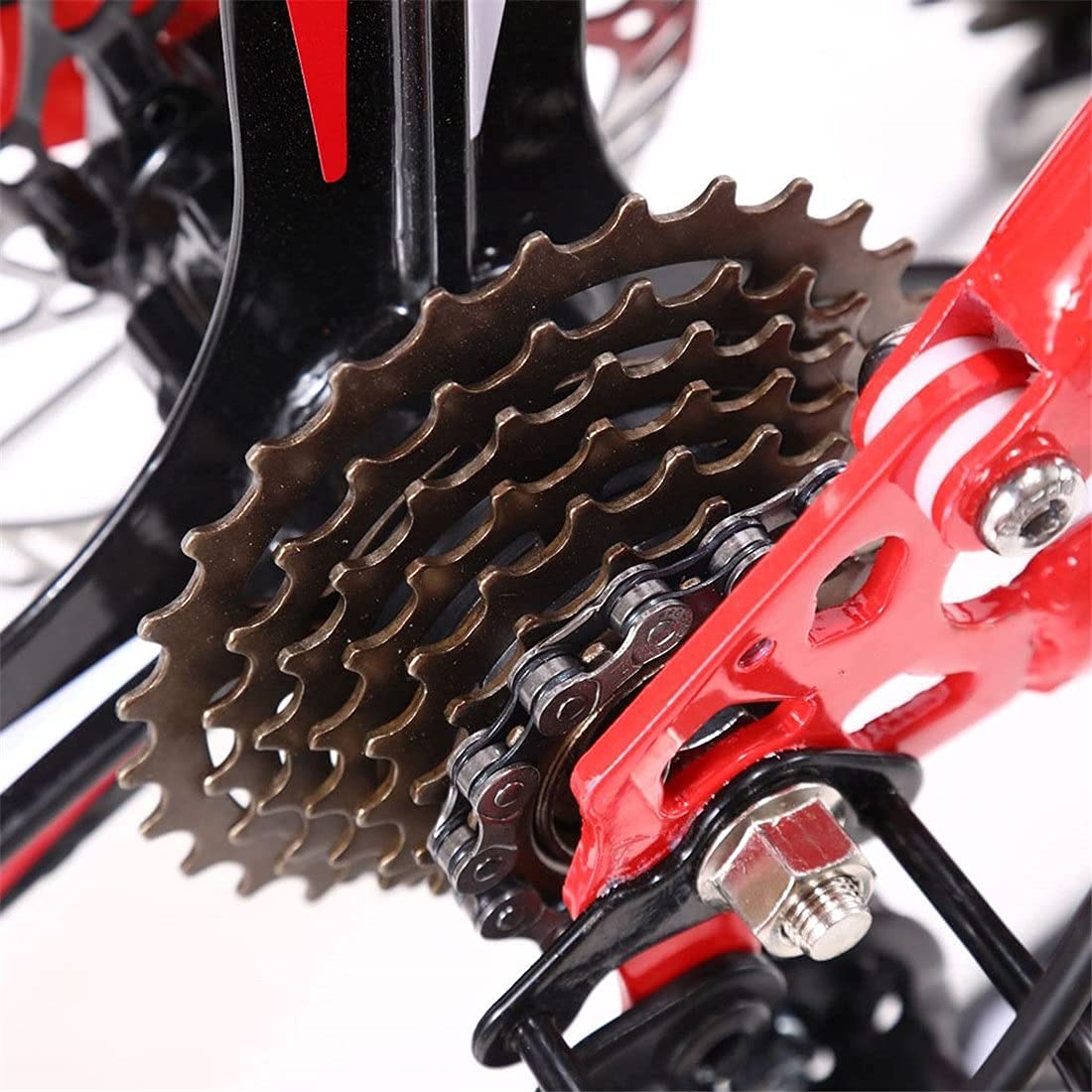Bicicleta de montaña para Adultos Marco de Acero al Carbono Bicicleta 26 Pulgadas Rueda Freno de Disco 21 Sistema de Engranajes Hombres MTB Bicicleta para niños niñas Hombres y WOM/Negro