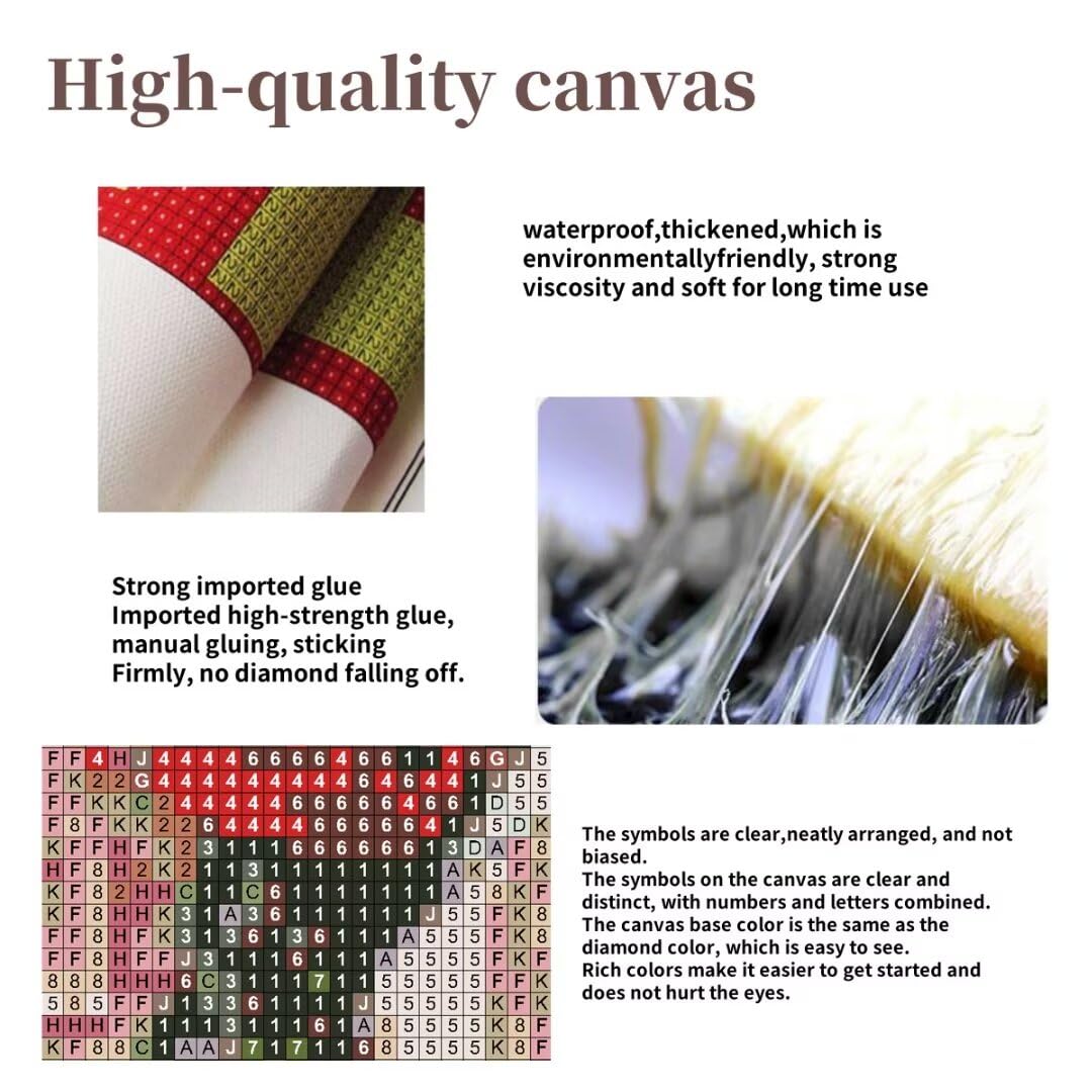 Kit Diamond Painting Completo Per Adulti - Quadro 5D Con Diamantini, 30x40cm, Motivo Fiore, Decorazione Casa DIY