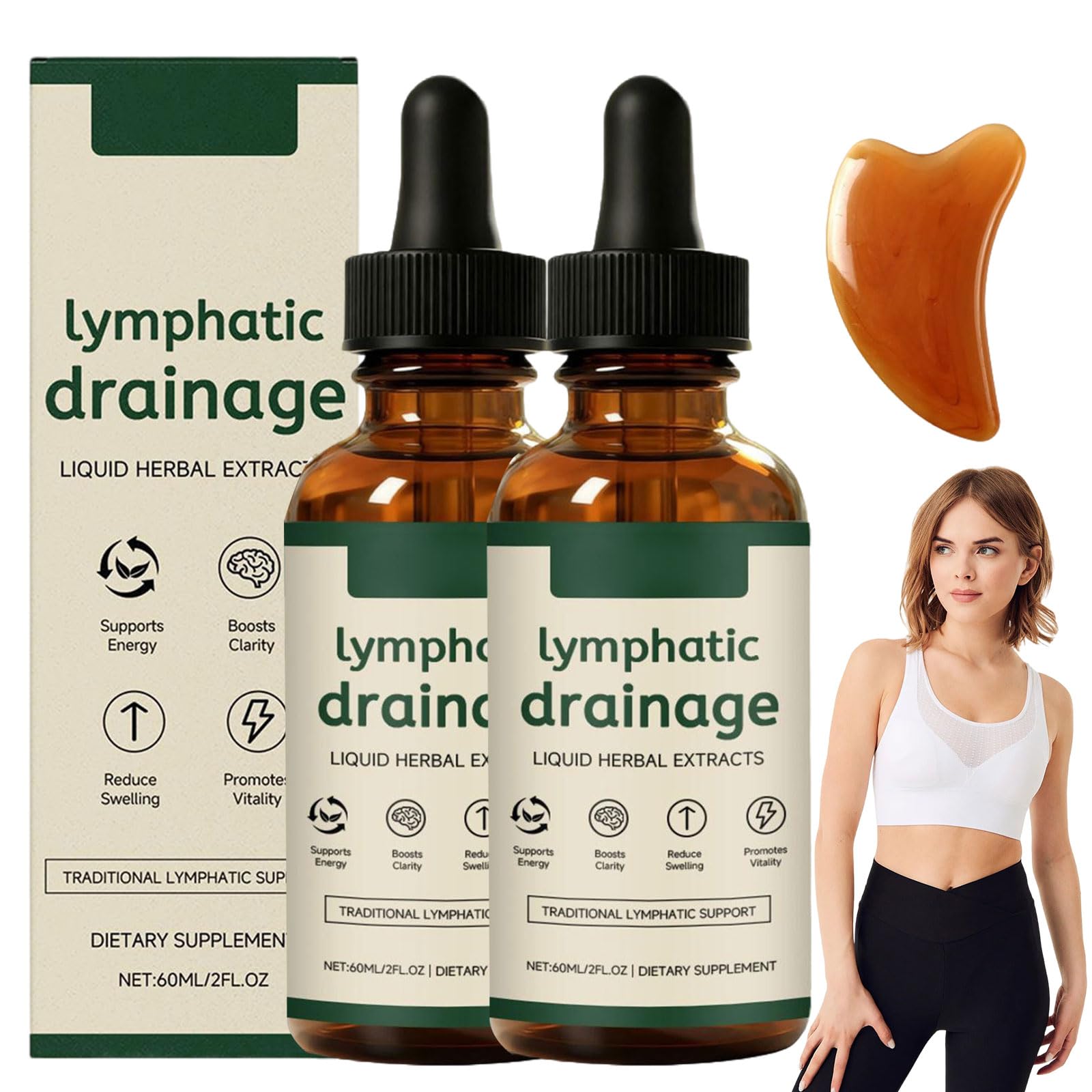 Linfia Drenaggio Linfatico,Drenaggio Linfatico,Linfia Drenaggio Linfatico Gocce,Formula Erboristica Naturale,per Donne E Uomini Gocce di Benessere peril Drenante Linfatico (2pc, 60ml)
