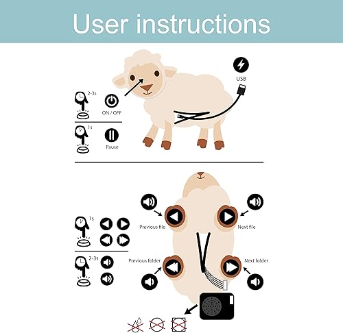 Miniatura 9 de My Little Lamb - Cordero cantante con Biblia de audio, historias y canciones (3+), animal de peluche musical para bebé, juguete cristiano para niños