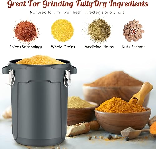 Miniatura 2 de LANUEVA Electric Corn Grinder, Grain Mill Grinder with 5 Sieves, 1300W Continuous Grinding Machine for Dry Corn Grain Farm Feed, Molino de Maiz,