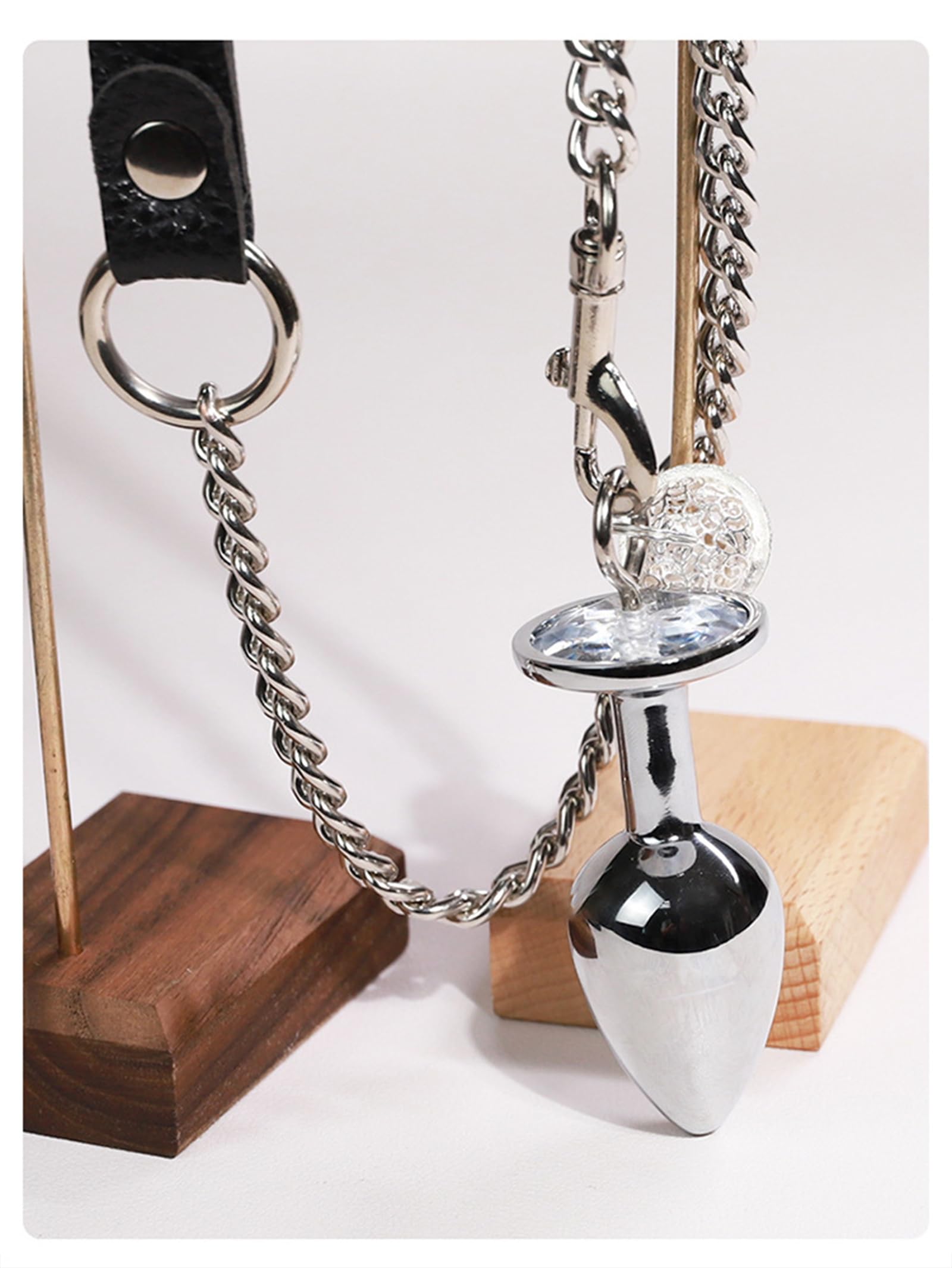 Amazon.com: Traction Chain Metal Anal Plug Bell Butt Plug with Jewelry Base  Sm Role Play Adult Sex Toy : Health & Household