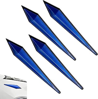 4 PCS Car Door Edge Guard Strips, Anti-Scratch Automotive Door Edge Trim, Self-Adhesive Waterproof Rearview Mirror Protectors, Universal for Most Cars (Blue)