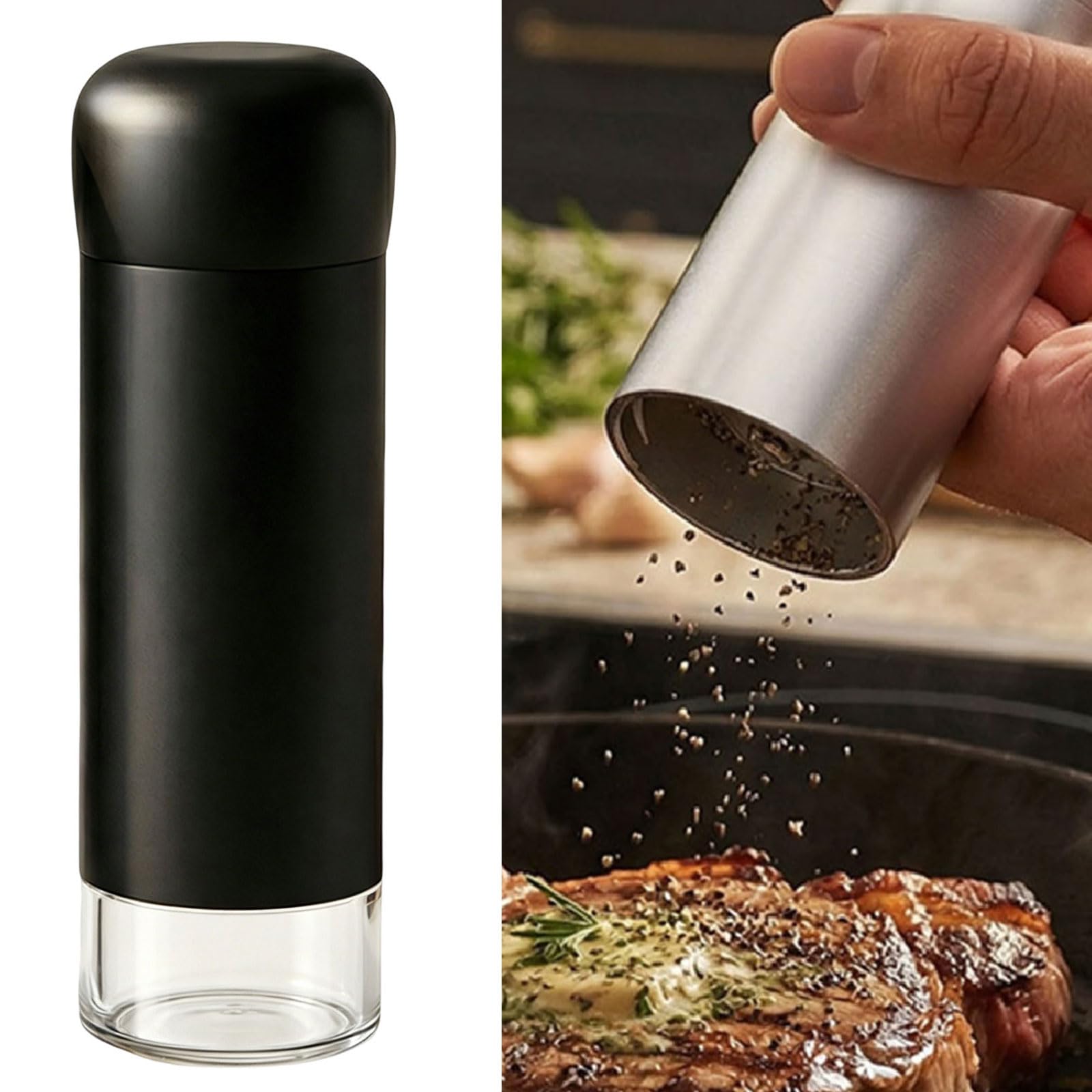 Molinillo de condimentos de cocina Molinillo de pimienta, Black