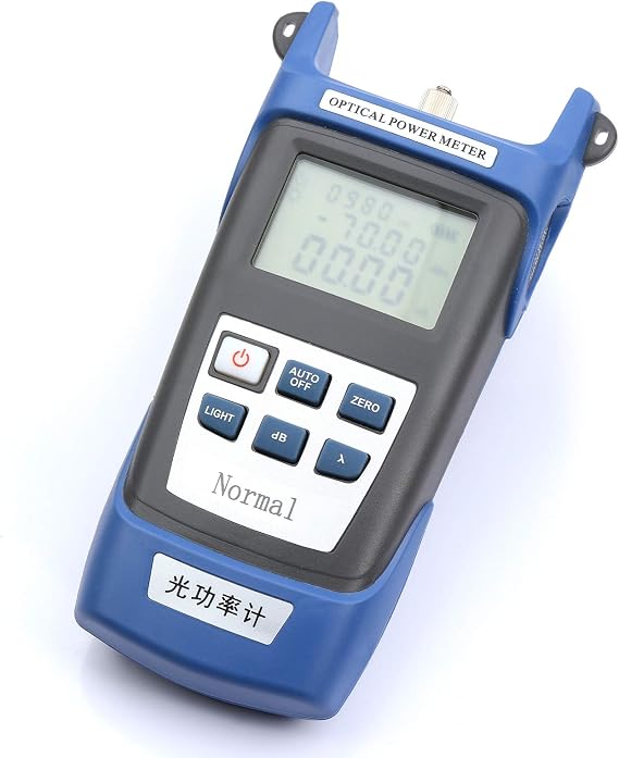 Portable Handheld Adjustable Optical Power Meter -70~+10 Cable Tester with FC SC Interfaces and Display Wavelength Range in 850~1625 for CATV Test and Telecommunication