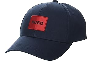 HUGO Men's Square Logo Cotton Cap: Exceptional Headwear with a Bold Statement