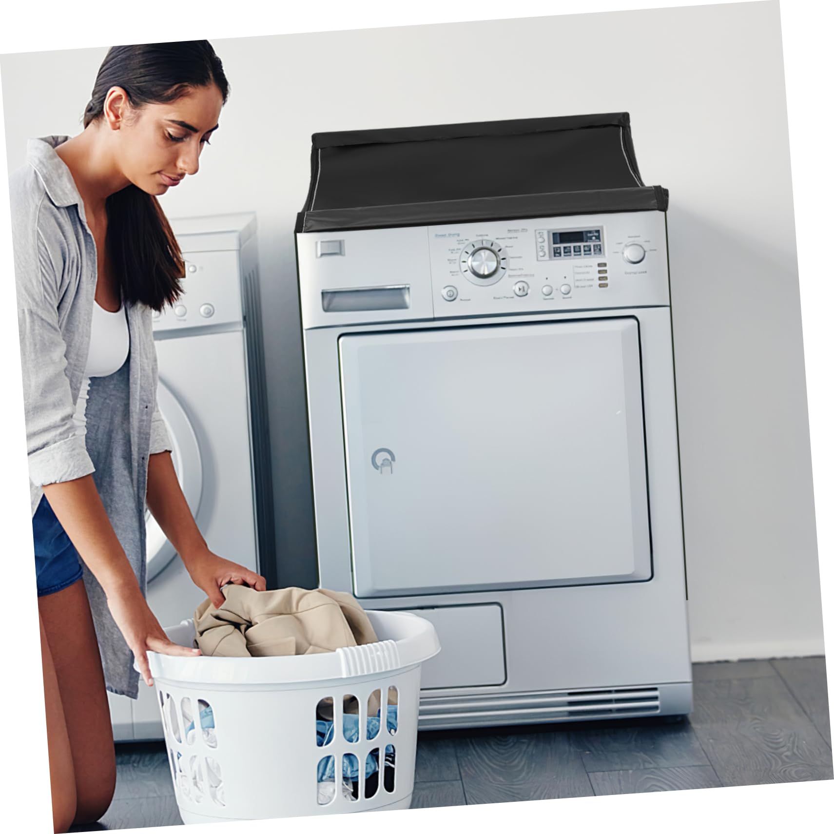 Operitacx Housse pour Lave-linge et Sèche-linge Housse de Protection Imperméable et Antidérapante Ajustement pour Machine à Laver