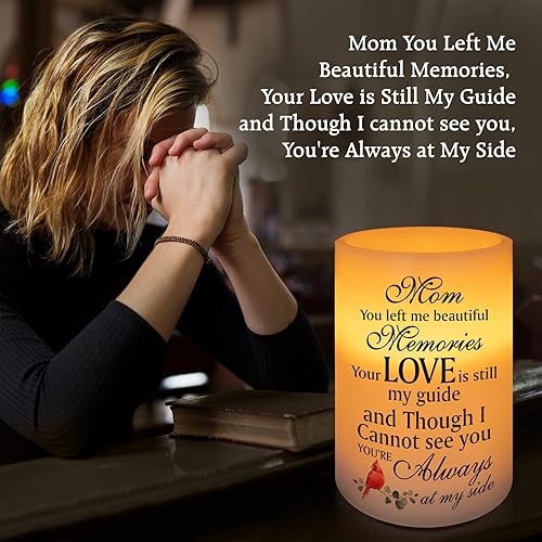 Miniatura 3 de Vela conmemorativa sin llama, luz LED de cera real con temporizador, regalo de condolencia, regalos de duelo por la pérdida de un ser querido,