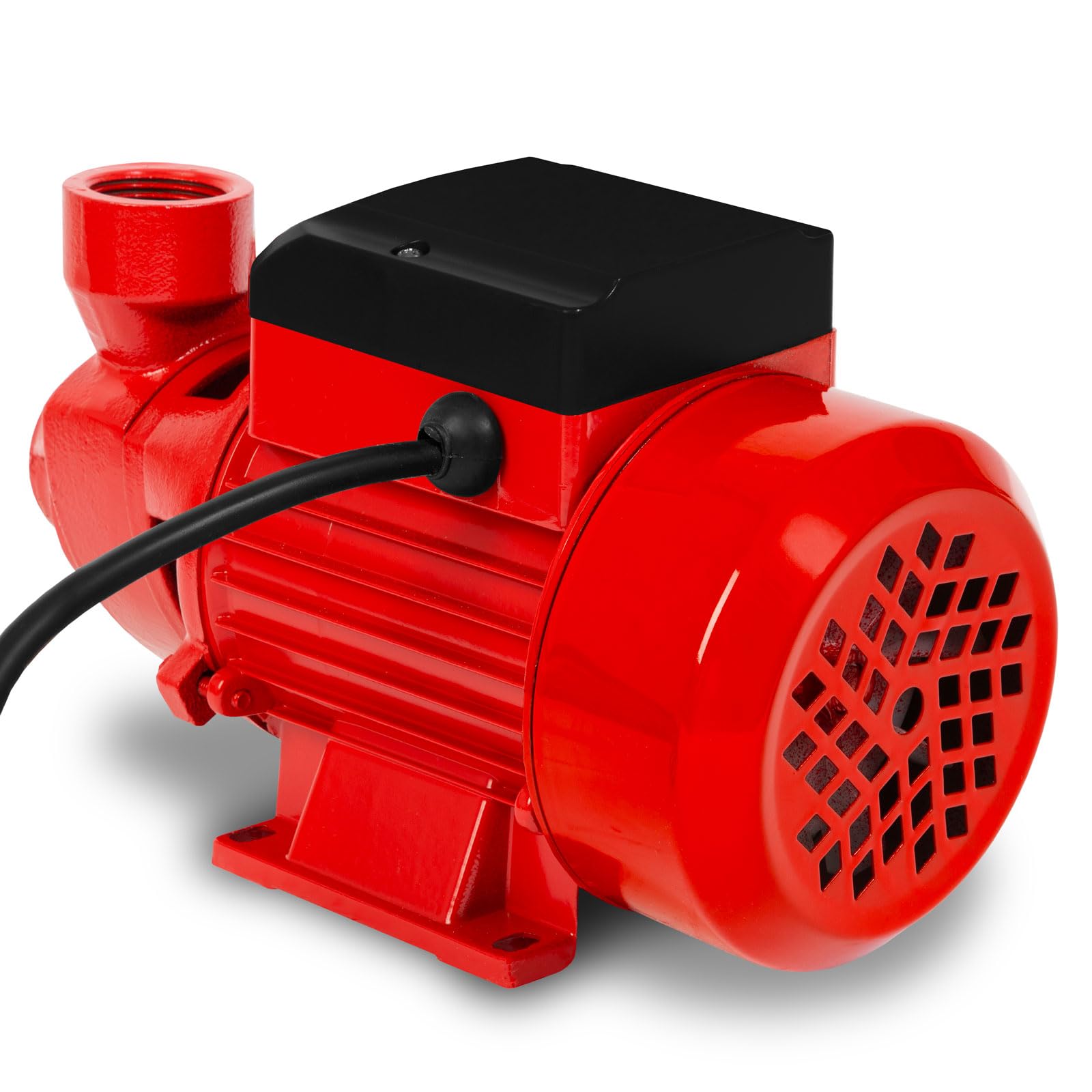 EBERTH Bomba de agua para jardín, bomba centrífuga de succión, conexión de 1 pulgada, potencia de 750 W, altura de aspiración de 8 m, altura de extracción de 50 m, caudal de 2400 l/h, autoaspirante