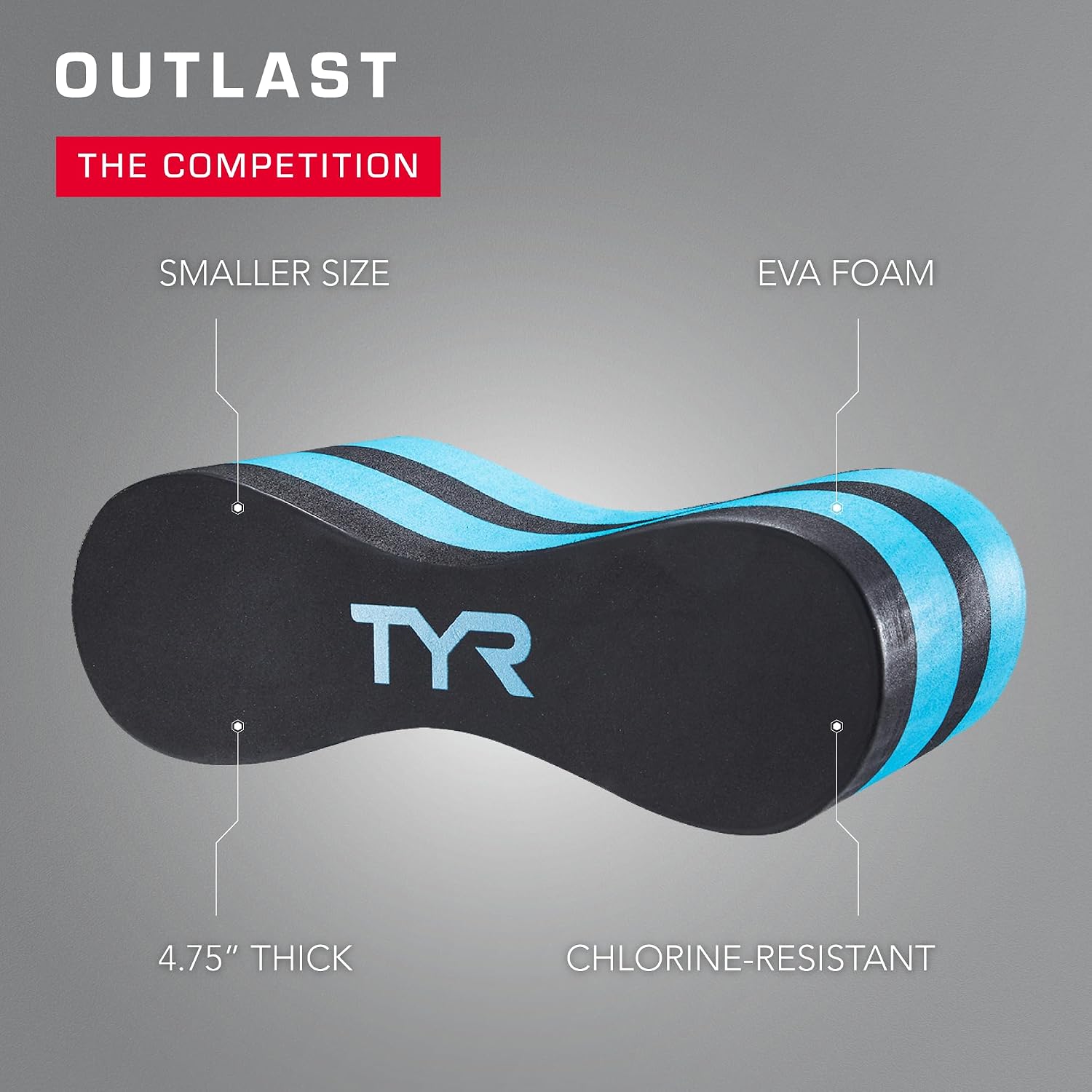 TYR Junior Pull Float - Pull Buoy Leg Float for Swim Training - Isolates Legs for Upper Body Strength and Technique - Swimming Exercise Equipment for Children, Young Adults