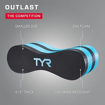 TYR Junior Pull Float - عوامة سحب الساق للتدريب على السباحة - تعزل الساقين لقوة وتقنية الجزء العلوي من الجسم - معدات تمارين السباحة للأطفال والشباب