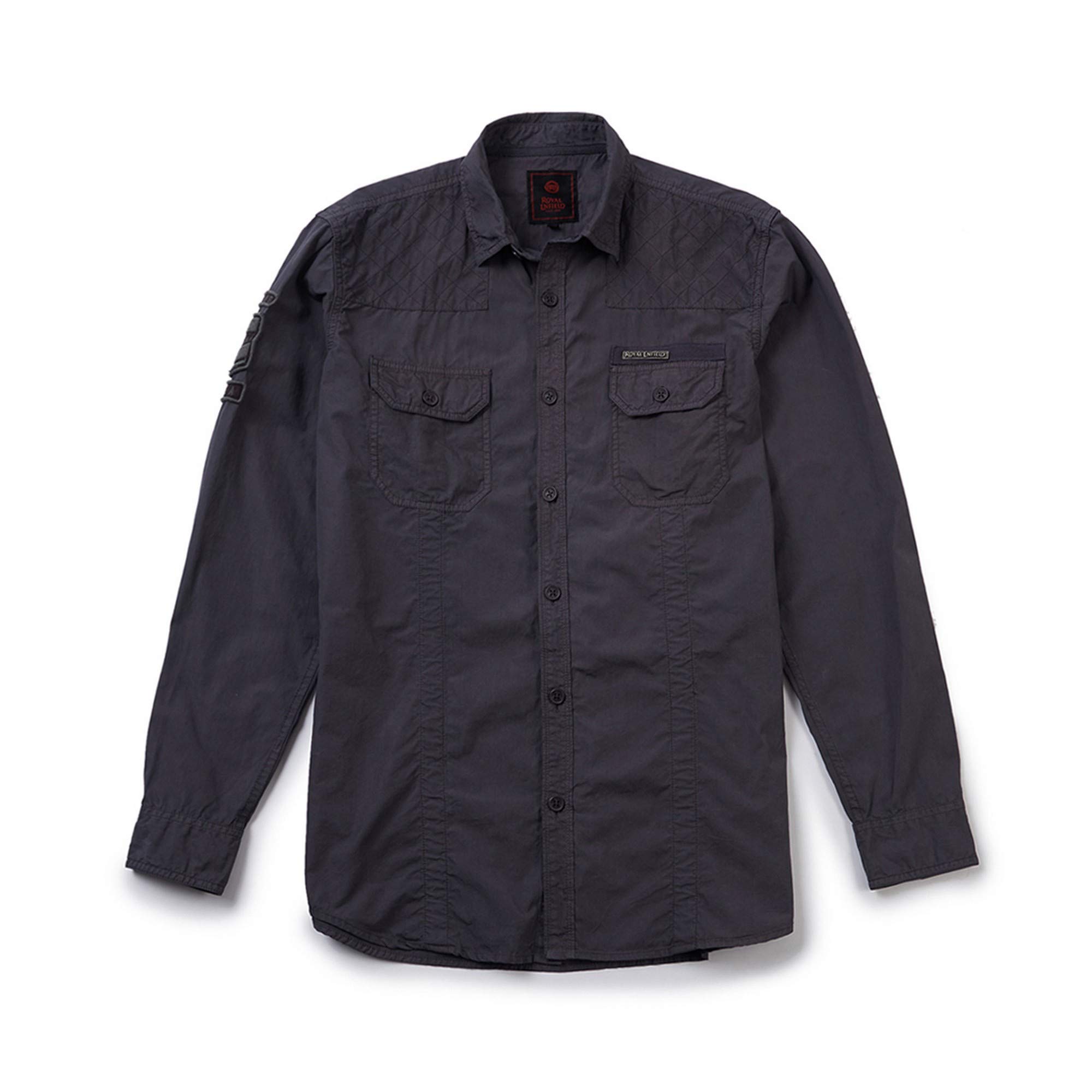 Royal Enfield Flying Flea Shirt Charcoal (S) 39 CM(RLASHH000007)