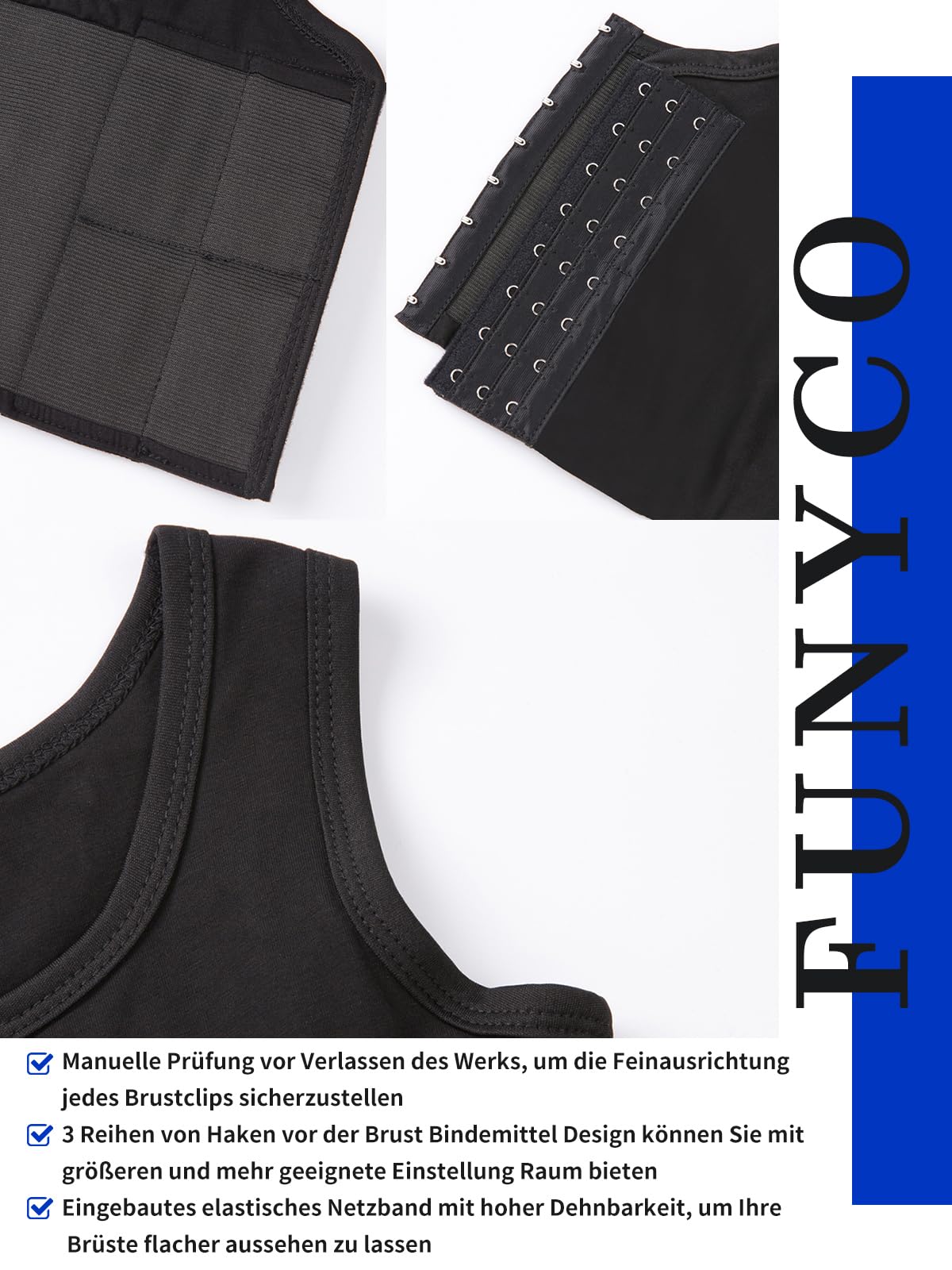 Donna Binder Seno Traspirante Elegante Multirango Larghezza Elastica Link Petto Transgender FTM Corsetto Corto per Tomboy