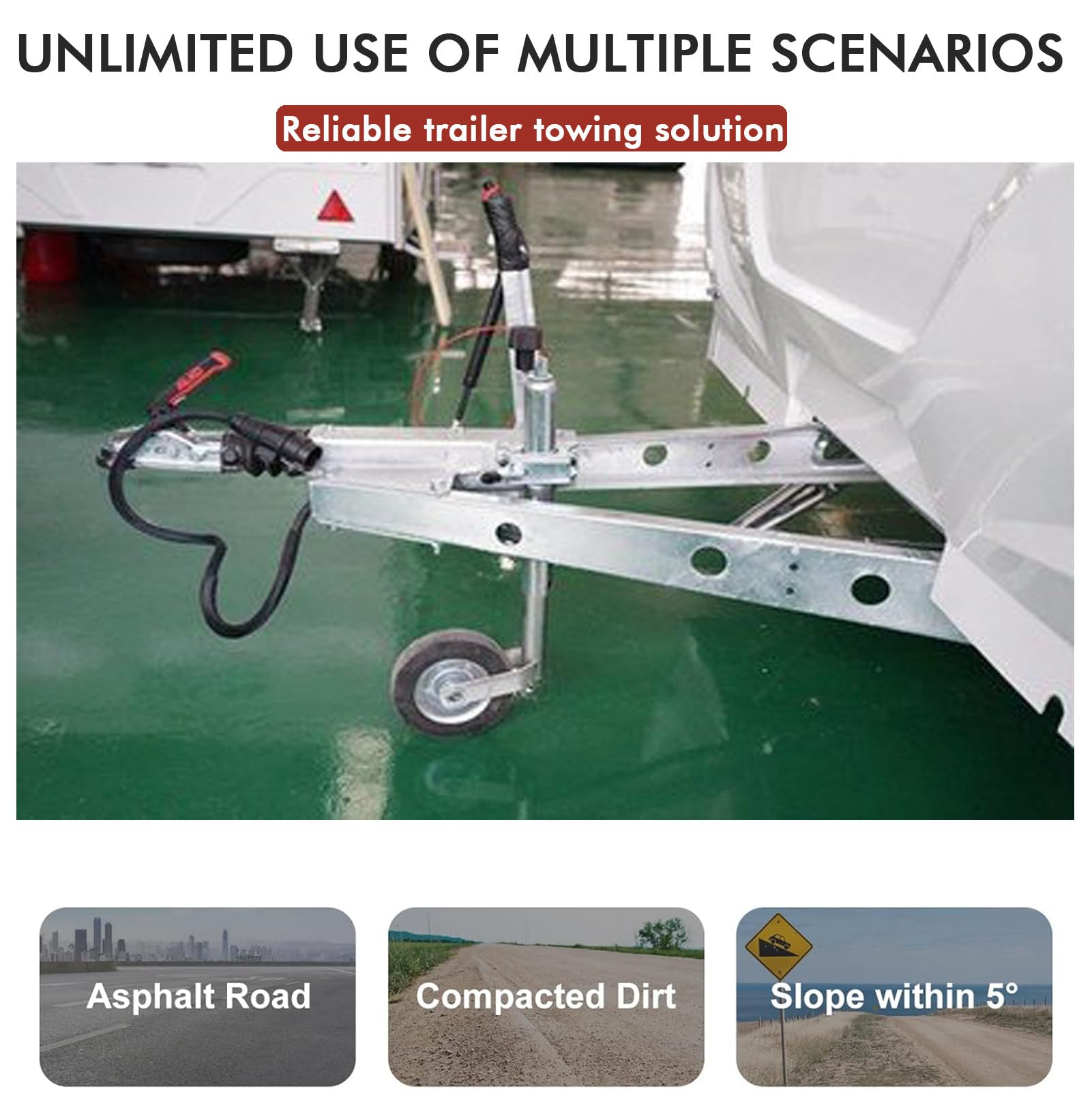 Anhänger Stützrad 12V Elektrische Rangierhilfe Trailer Hänger Wohnwagen für Anhänger und Camper