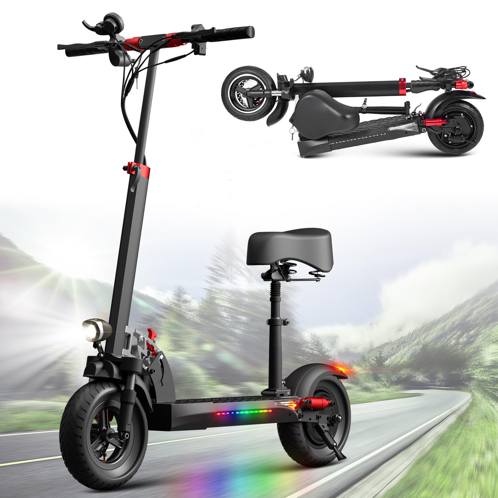 TYOKUM Electric Scooter Adults With Seat 800W Adults Electric Scooter