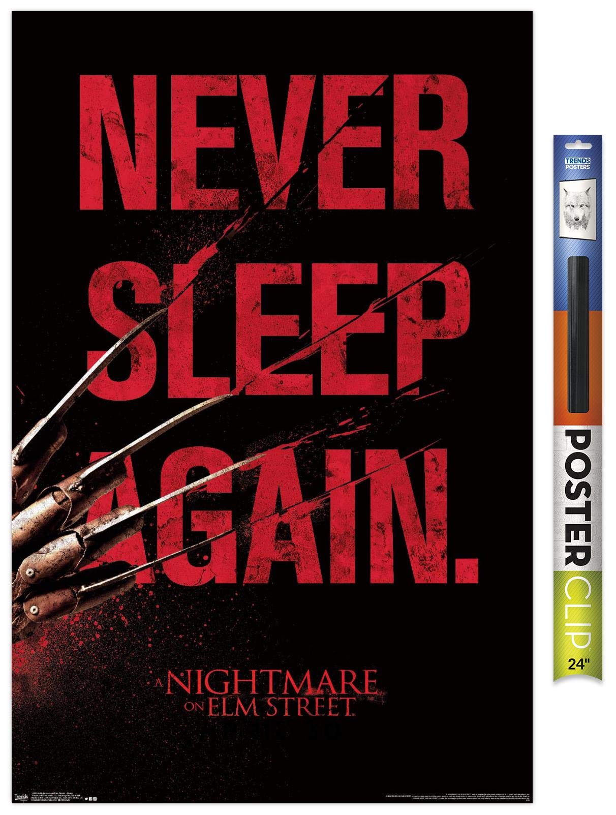 Trends International A Nightmare on Elm Street - Sleep Wall Poster, 22.375" x 34", Poster & Clip Bundle