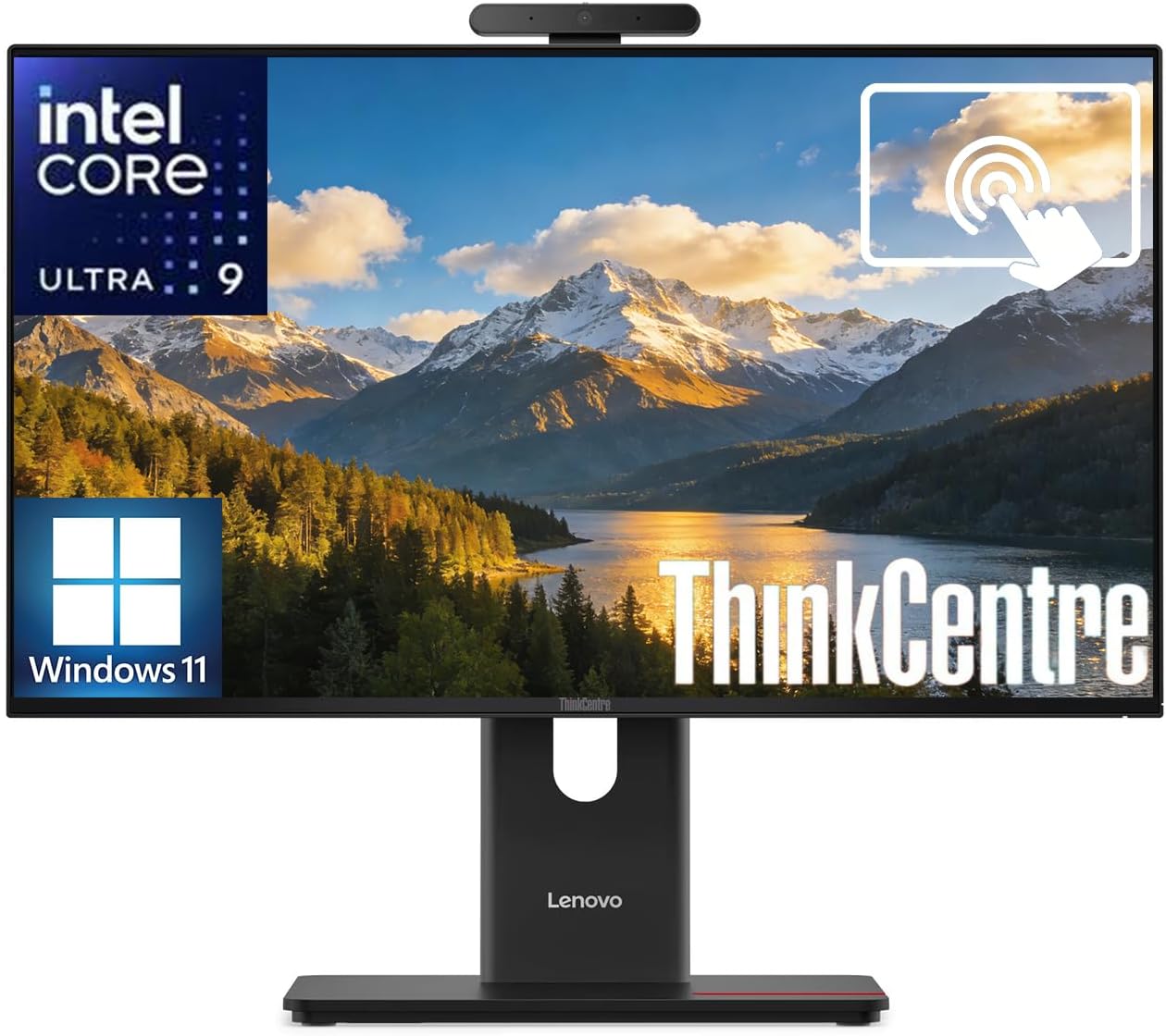 Lenovo ThinkCentre M90a Gen 6 A.I. PC, 24" Touchscreen All-in-One Desktop, 24-core Intel Ultra 9 285, 32GB DDR5, 1GB SSD, Thunderbolt 4 + DisplayPort + HDMI, Wi-Fi 7, Wired KB&Mouse, Windows 11 Pro
