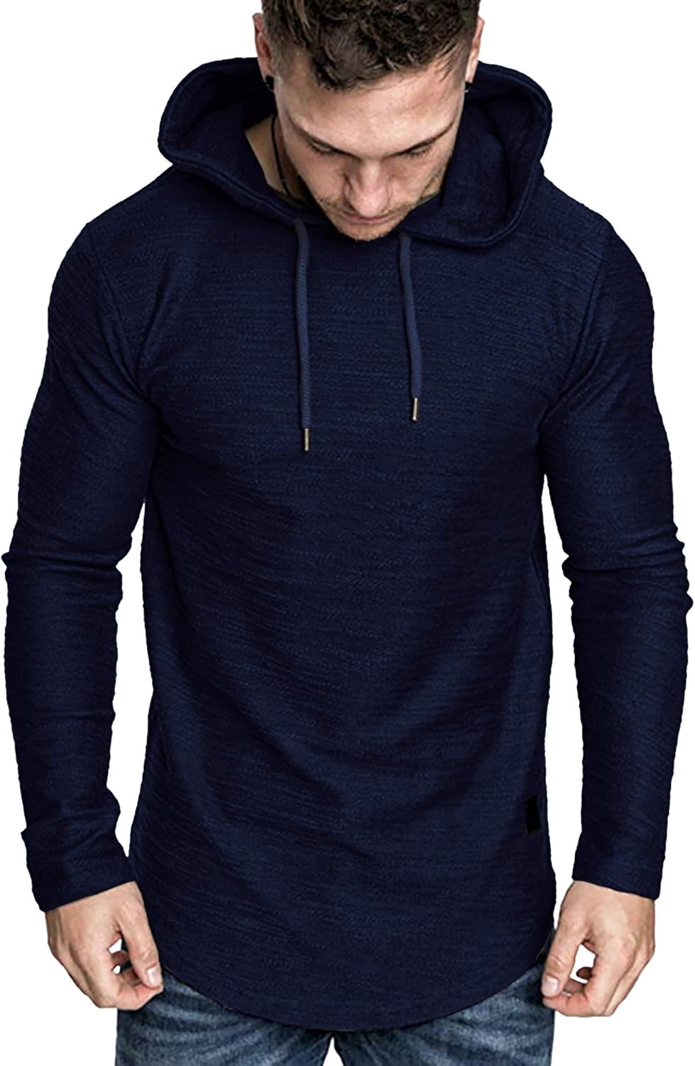 Lexiart Mens Fashion Athletic Hoodies Sport Sweatshirt Solid Color Fleece Pullover - Image 3